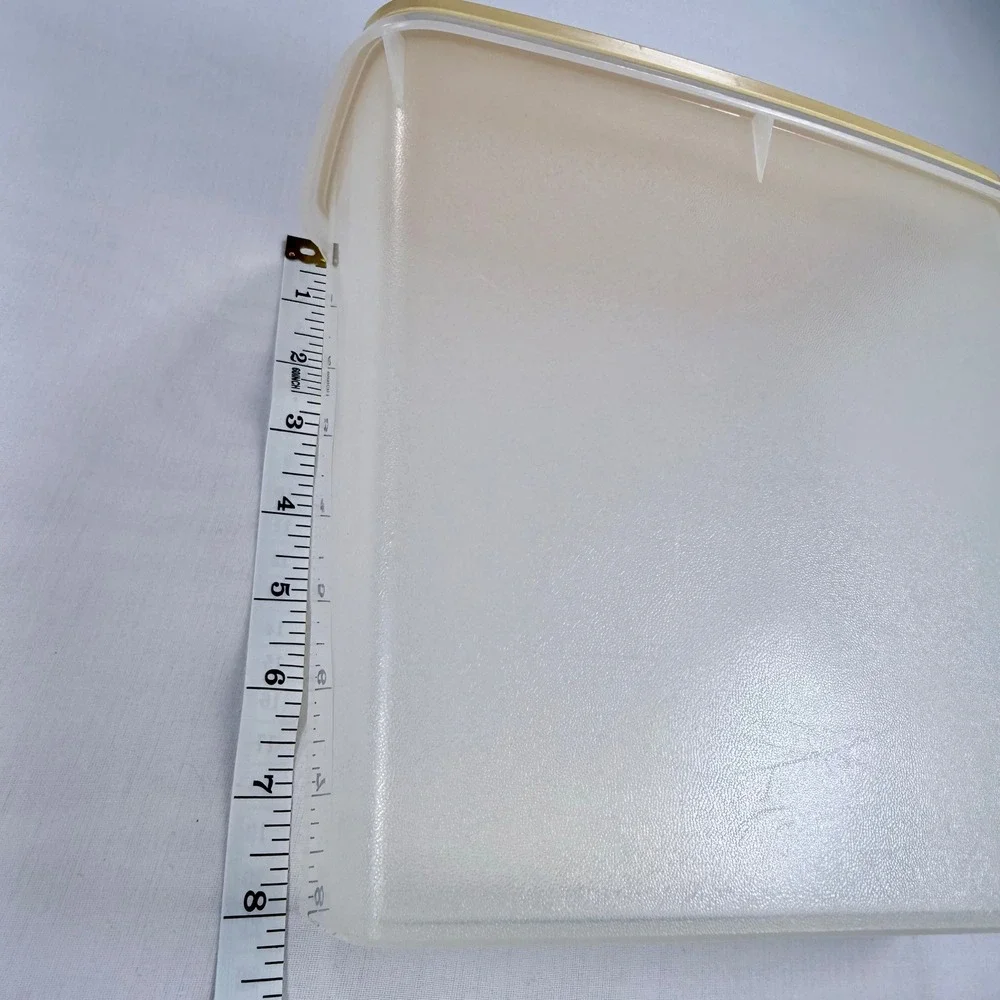 Vintage Tupperware Modular Mate Cereal Storer Harvest Gold Lid 469-5 470-6 USA